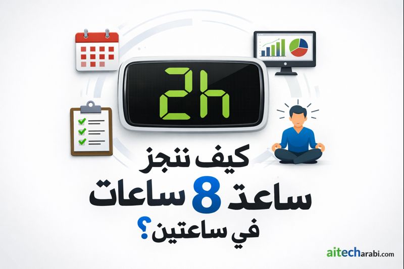 رجل ينجز مهامه خلال ساعتين باستخدام أدوات الذكاء الاصطناعي لإدارة الوقت