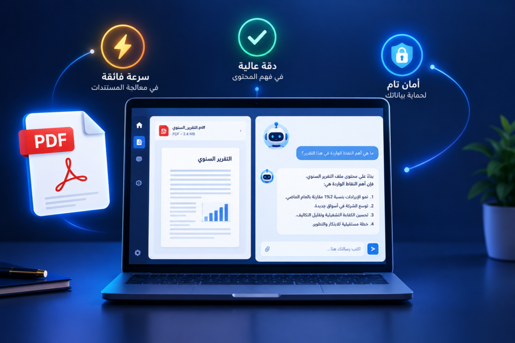 مراجعة أداة Claude AI للذكاء الاصطناعي وتحليل المستندات الطويلة باللغة العربية بدقة وسرعة
